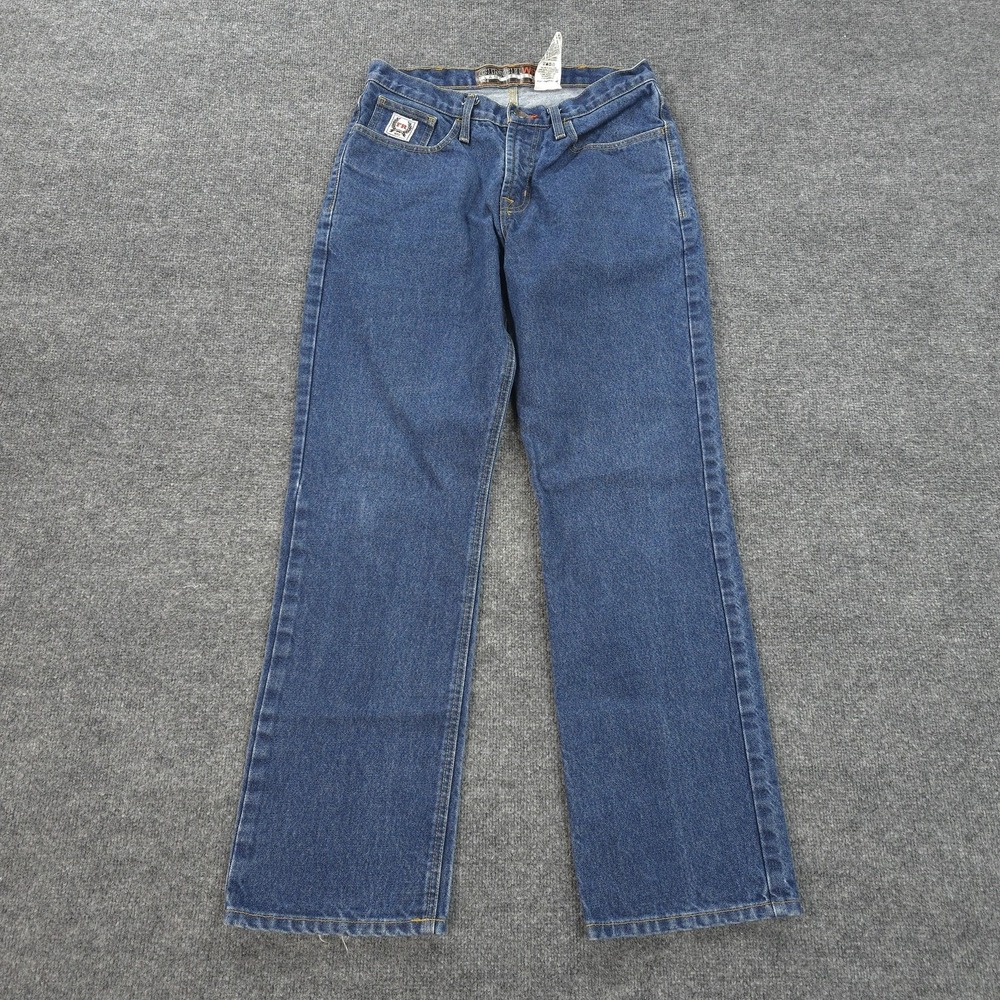 Cinch Jeans Mens 31x32 Blue Denim WRX FR White Label Relaxed Fit Workwear
